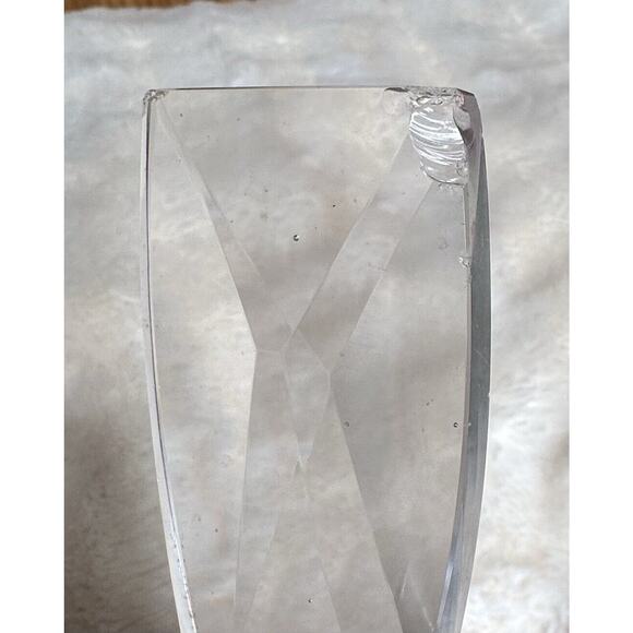 Set of 2 Crystal Lead Cut Clear Glass Perfume Bottles with Stoppers Vanity Decor - Picture 8 of 16